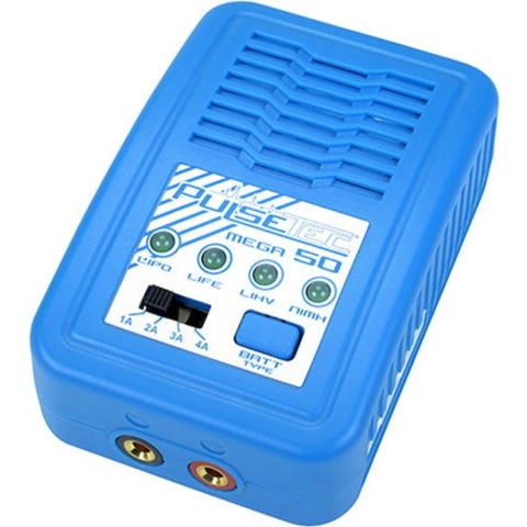 Pulsetec - Charger - Mega 50 - AC 100-240V - 50W Power - 1.0-4.0A - 2-4 Li-xx - 6-8 Ni-xx