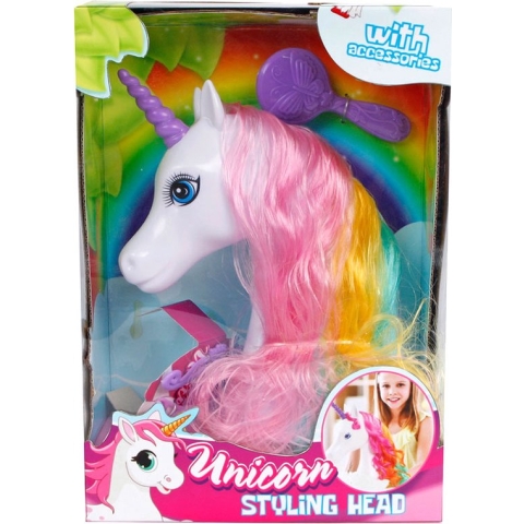 Speelgoed Unicorn Styling Kaphoofd Met Accessoires 1ST