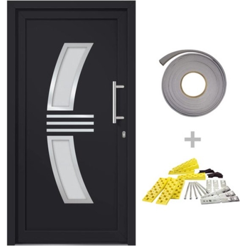 vidaXL-Voordeur-88x200-cm-antraciet