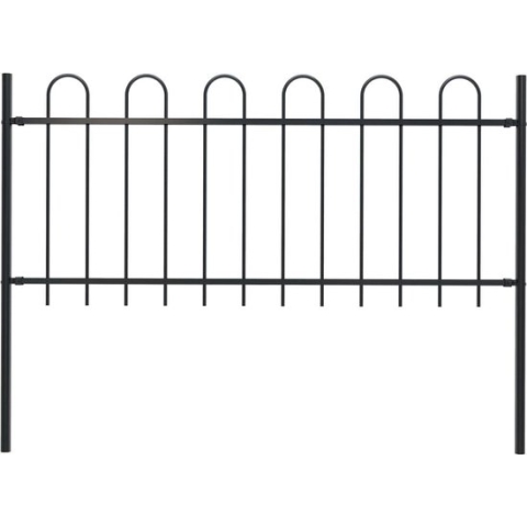 vidaXL-Tuinhek-met-ronde-bovenkant-1,7-m-staal-zwart