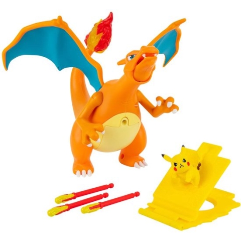 Pokemon: Charizard with Pikachu and Launcher Deluxe 6 inch Feature Figure