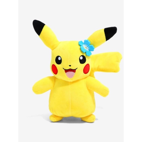 Pokémon Holiday Pluche - Pikachu met Blauwe Bloem 20 cm