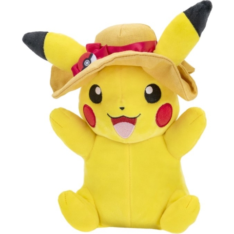 Pokémon Holiday Pluche - Pikachu met Zomerhoed 20 cm