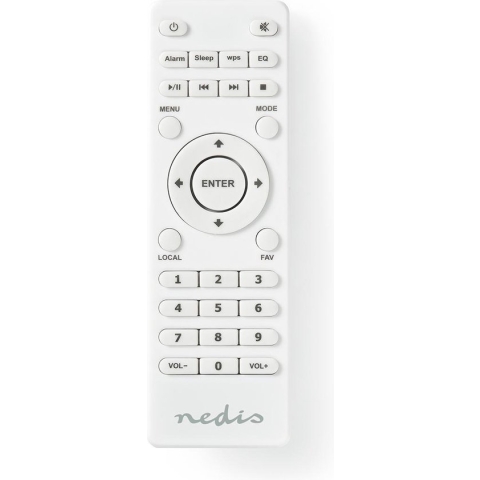 Vervangende Afstandsbediening - Geschikt voor: RDIN2000WT / RDIN2500WT - Vast - 1 Apparaat - Duidelijke Lay-out - Infrarood - Wit