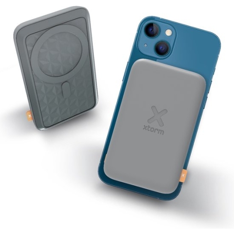 Xtorm Draadloze Powerbank - 7.5W - Powerbank 10.000 mAh - Geschikt voor Magsafe - Powerbank iPhone - Grijs
