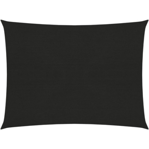 vidaXL-Zonnezeil-160-g/m²-2x3,5-m-HDPE-zwart