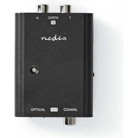 Digitale Audioconverter - 1-weg - Input: 2x RCA Female - Output: 1x S/PDIF (RCA) Female / 1x TosLink Female - ARC - Manueel - Zwart