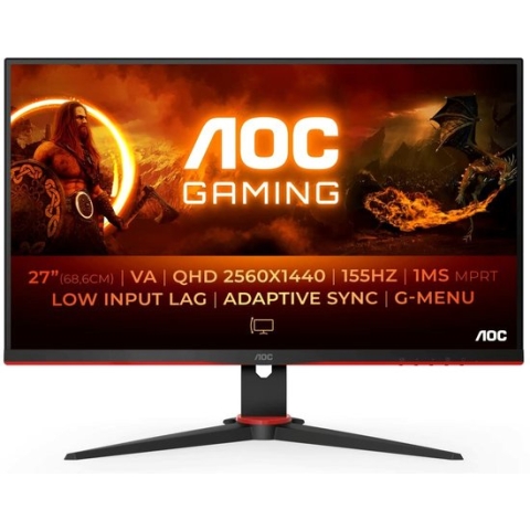 AOC Q27G2E - QHD VA Gaming Monitor - 144hz -155Hz - 27 Inch