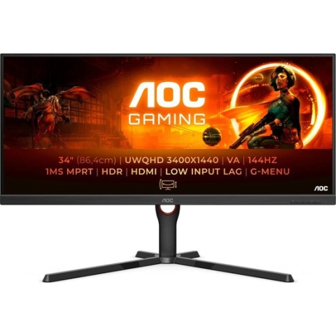 AOC U34G3XM - UWQHD Ultrawide Gaming Monitor - 144hz - 34 inch