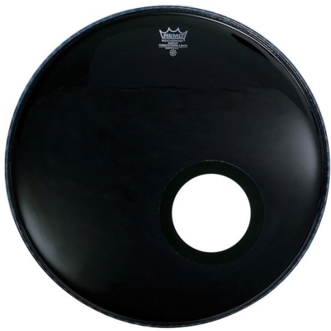 Remo Powerstroke 3 Ebony 20", BassDrum Reso - Bass drumvel