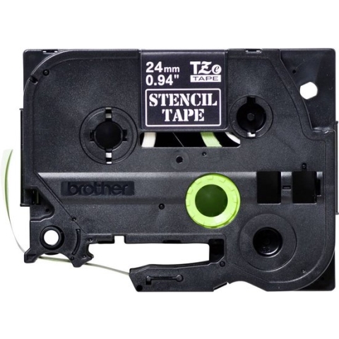 Brother STe-151 Labeltape sjabloon Tapekleur: Transparant Tekstkleur: Wit 24 mm 3 m