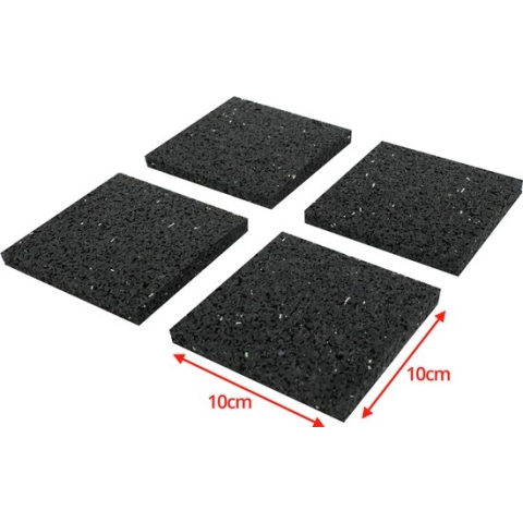 Scanpart trillingsdempers wasmachine vierkant - Geschikt voor AEG Bosch Miele Samsung Siemens - Zwart - Universeel - Set van 4 stuks