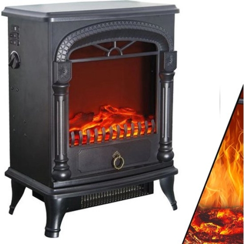 Beper RI.504 Elektrische Haard - Sfeerhaard - Openhaard - Keramische Kachel - 2000 Watt - Thermostaat