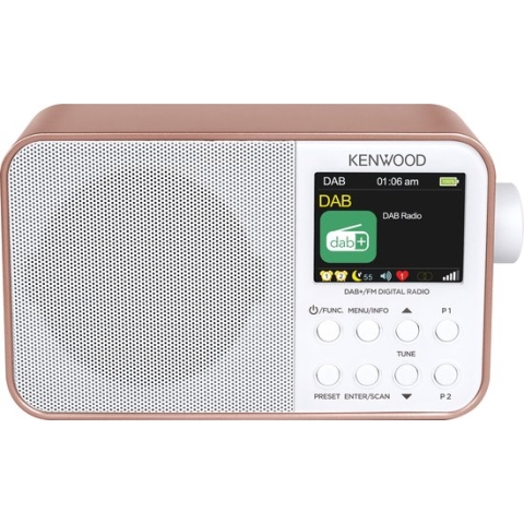 Kenwood CR-M30DAB DAB+ Radio - Interne accu - Roze