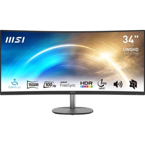 MSI Pro MP341CQ - UWQHD VA Curved 100Hz Monitor - 34 Inch