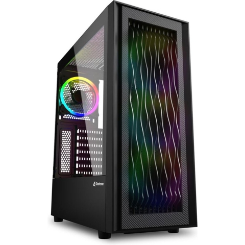 ATX Semi-tower Box Sharkoon RGB Wave Black