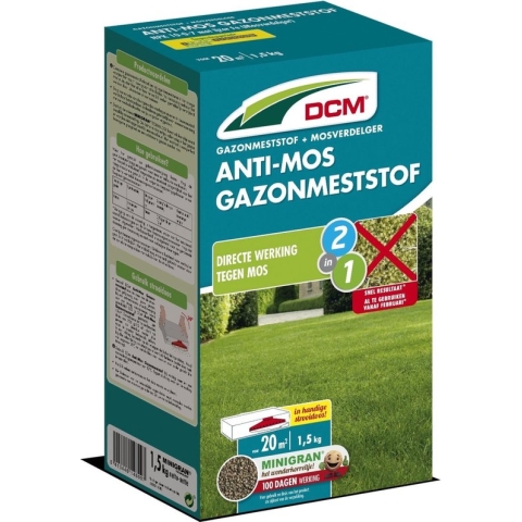 DCM Meststof Gazon Anti-Mos 1,5KG