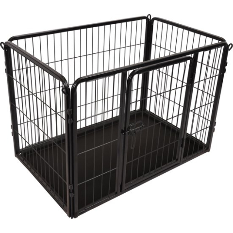 FLAMINGO Hondenkennel Kazan S 93x59x64 cm zwart