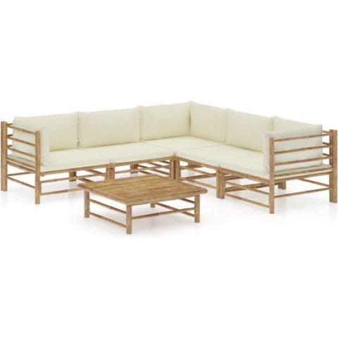 vidaXL-6-delige-Loungeset-met-crèmewitte-kussens-bamboe