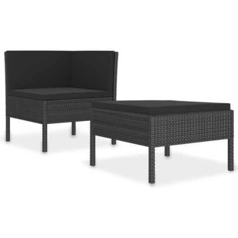 vidaXL-2-delige-Loungeset-met-kussens-poly-rattan-zwart