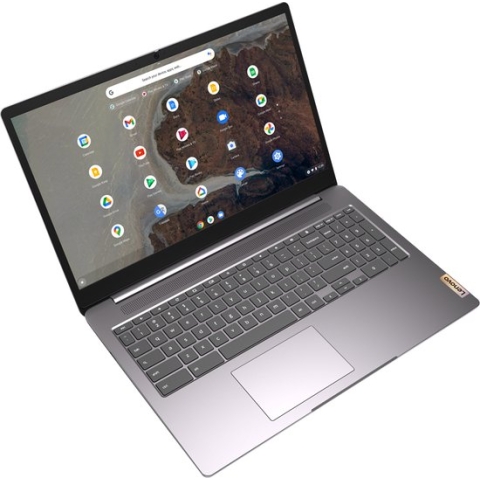 Lenovo IdeaPad 3 N6000 Chromebook 39,6 cm (15.6") Full HD Intel Pentium N 8 GB LPDDR4x-SDRAM 128 GB eMMC Wi-Fi 6 (802.11ax) ChromeOS Grijs