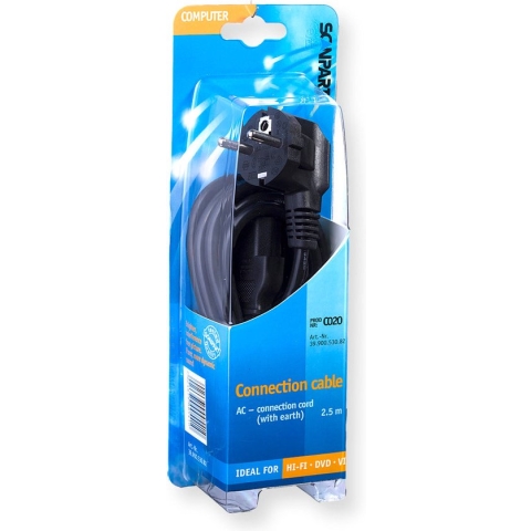 Scanpart C13 stroom kabel 2.5 meter - Geschikt voor computer - Computerkabel - Geaard apparaatsnoer - Universeel