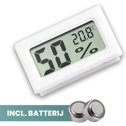 Ease Electronicz Hygrometer - Weerstation - Luchtvochtigheidsmeter - Thermometer Voor Binnen - Incl. Batterijen