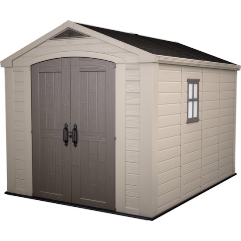 Keter Factor 8x11 Tuinhuis - 256,5x243x331,5cm – Taupe/Beige