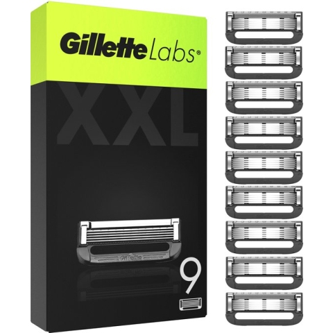Gillette Navulmesjes Voor GilletteLabs -  Exfoliating Bar En Heated Razor - 9 Scheermesjes