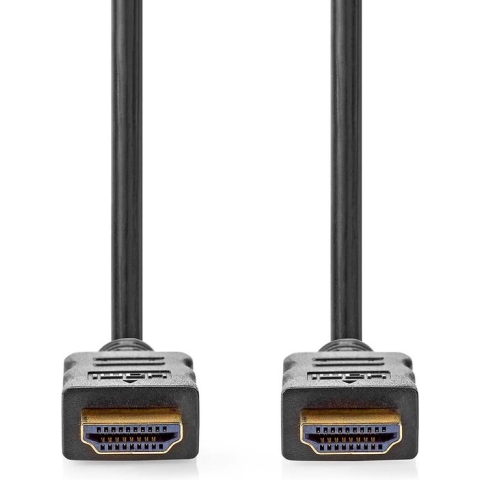 High Speed ​​HDMI-Kabel met Ethernet - HDMI Connector - HDMI Connector - 4K@30Hz - ARC - 10.2 Gbps - 5.00 m - Rond - PVC - Zwart - Envelop