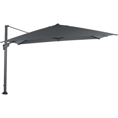 Garden Impressions Hawaii King pole zweefparasol - 400 x 400 - carbon black/ donker grijs