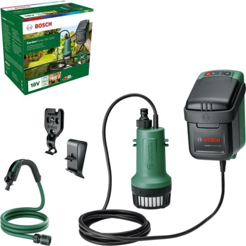 Bosch Professional Gardenpump 18v-2000 Vijver Waterpomp Zilver