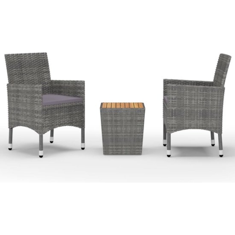 vidaXL-3-delige-Bistroset-poly-rattan-en-acaciahout-grijs