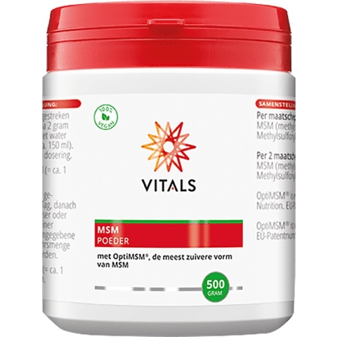 Vitals - MSM poeder met OptiMSM de meest zuivere vorm van MSM - 500 gram