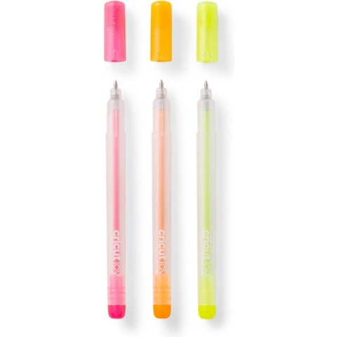 Cricut Joy Glittergelpennen - roze, oranje, geel - 3 stuks