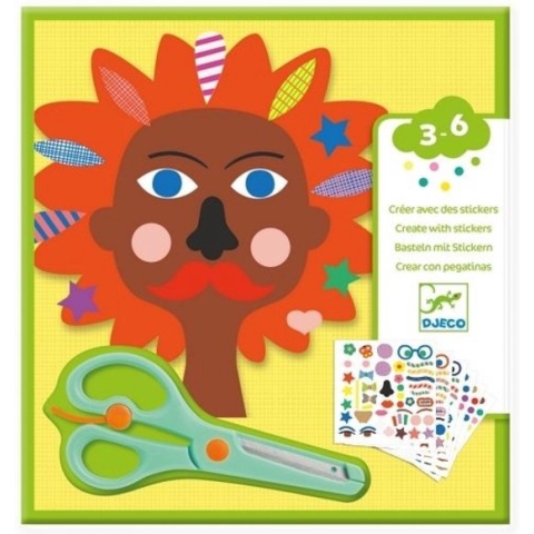 Djeco - Djeco Creëren met Stickers  Kapper