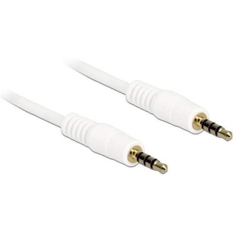 3,5mm Jack 4-polig audio/video kabel AWG24 / wit - 5 meter
