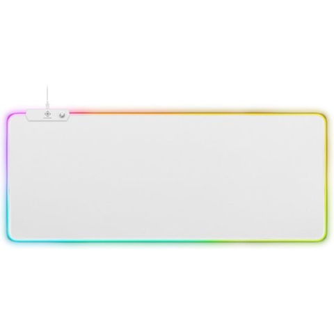 Deltaco White Line WMP90 - XL Gaming Muismat - 90x36cm - RGB- 4 mm dik - Wit