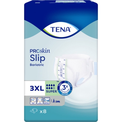 Tena Slip Super 3XL (Bariatrisch) - 1 pak van 8 stuks - 3XL (Bariatrisch)