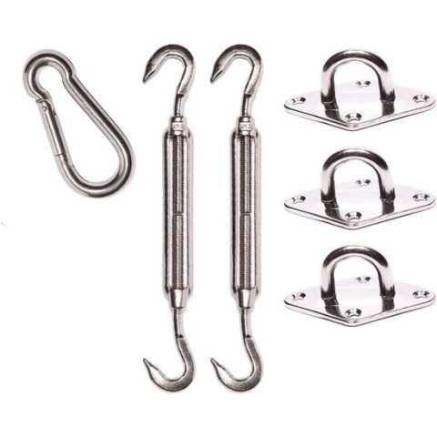 RVS bevestiging set schaduwdoek driehoek Nesling