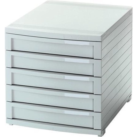 Ladenkast HAN Contur met 5 gesloten laden lichtgrijs