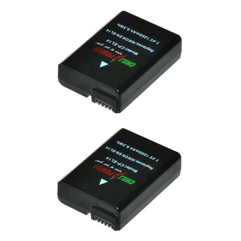 ChiliPower EN-EL14 / EN-EL14a accu voor Nikon - 1250mAh - 2-Pack