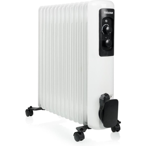 Tristar Elektrische Kachel KA-5183 - Oliegevulde radiatorkachel - 3 warmtestanden - Instelbare thermostaat - 13 ribben - Wit