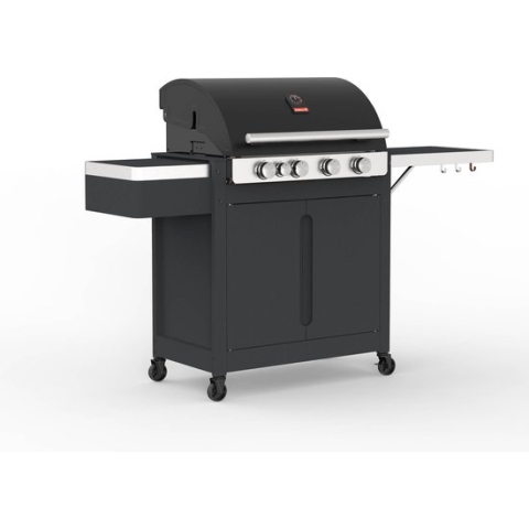Barbecook Stella 4311 - Gas BBQ barbecue - 4 branders - Met infrarood zijbrander - Met zijtafel - Incl. plancha plaat