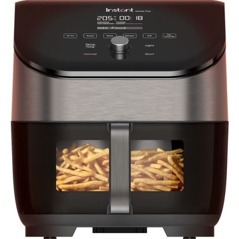 Instant Vortex Plus ClearCook OdourErase Premium Airfryer Met Geurfilter - Minder Kookgeuren - Doorzichtige Kookventers - Knapperige Resultaten met 95% Minder Olie - Gebruiksvriendelijk & Fluisterstil - Heteluchtfriteusse