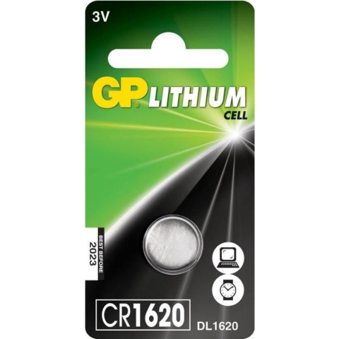 GP Lithium CR1620 knoopcelbatterijen - 1 stuks