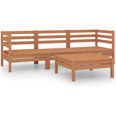 vidaXL-4-delige-Loungeset-massief-grenenhout-honingbruin