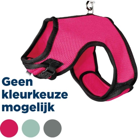 Trixie softtuig met riem grote konijnen assorti 25-40 cm / 120 cm 4 st
