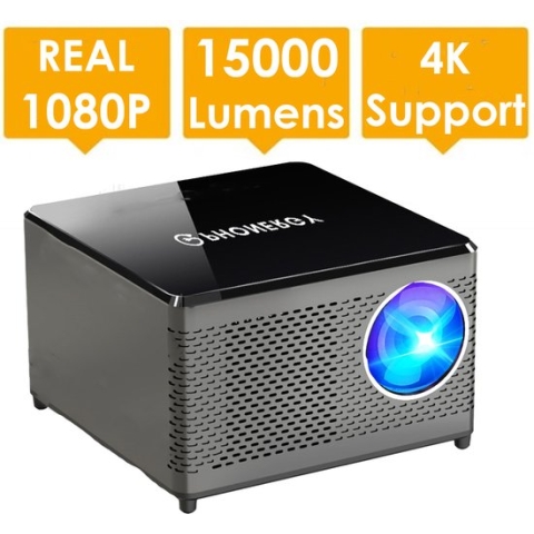 Phonergy Optimo- Beamer- 4K ondersteuning - 15000 Lumen- Wifi- Bluetooth- HDMI- Zwart