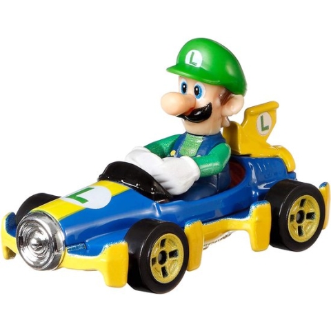 Hot Wheels Mario Kart Replica Diecast Luigi, Mach 8